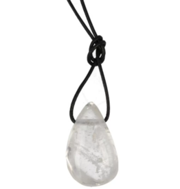 Terra Vita Rock Crystal Pendant With Cord (AA Quality)