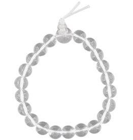 Terra Vita Rock Crystal  Rudraksha Bracelet (8 mm)