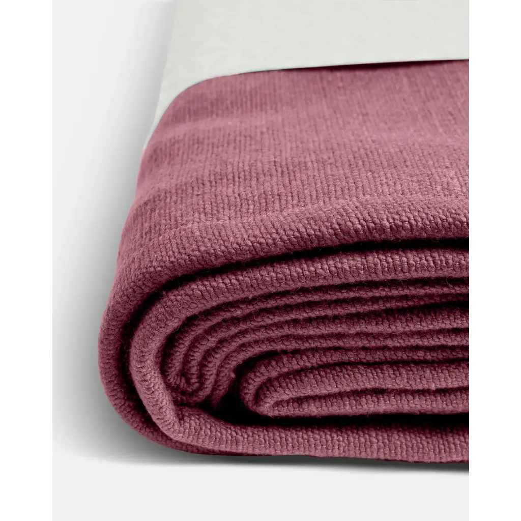 LOTUSCRAFTS Yoga Blanket SAVASANA Organic Cotton | Aubergine