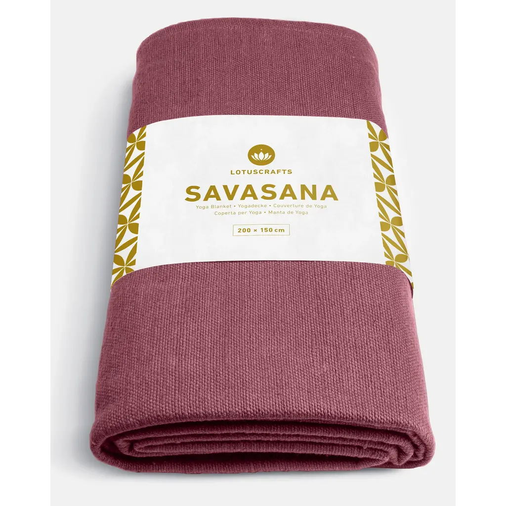 LOTUSCRAFTS Yogadeken SAVASANA Biologisch Katoen | Aubergine