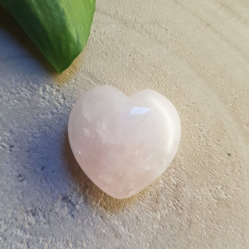 Terra Vita Coeur en Quartz Rose  (4,5cm)