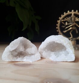 Terra Vita Rock Crystal Geode Pair (4-6cm)