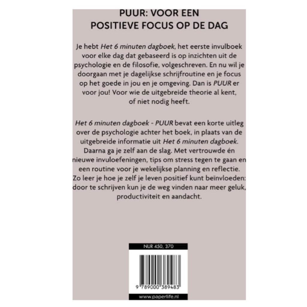 Dominik Spenst 6 Minuten dagboek Puur Beige (NL)