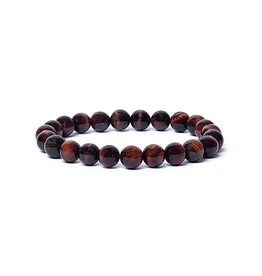 Terra Vita Bracelet  en Œil de Tigre Rouge (8 mm)