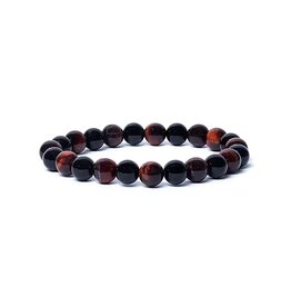 Terra Vita Rode Tijgeroog AA / Zwarte Onyx Armband (8 mm)