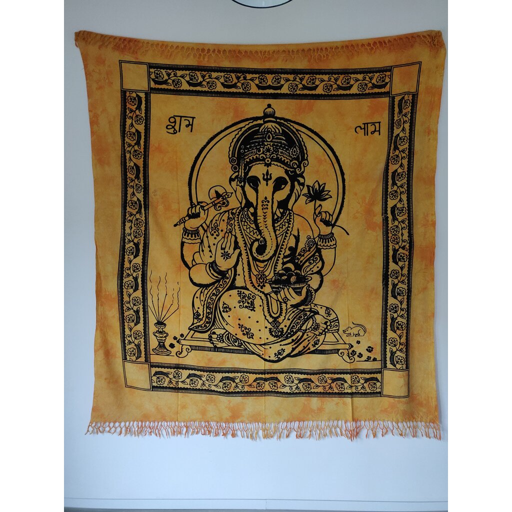 Terra Vita Ganesha Tapestry (Yellow)