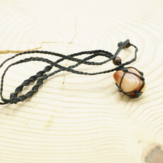 Terra Vita Pendentif en Cornaline (Macramé)