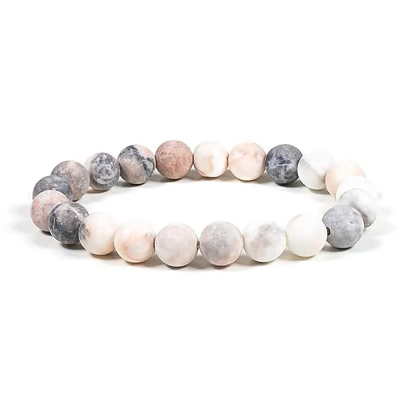 Terra Vita Bracelet en Jaspe Zébré Rose (8 mm)