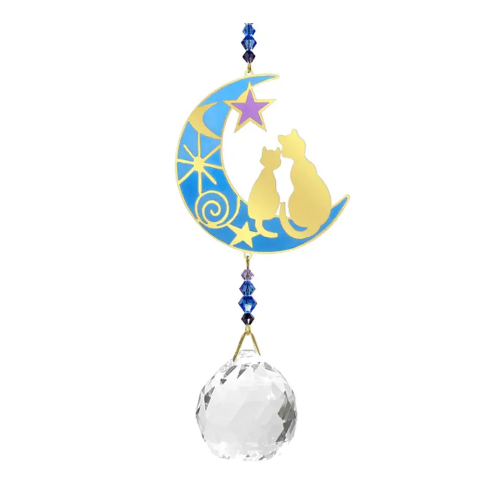 Terra Vita Sphère de Cristal Feng Shui | Deux Chats sur la Lune