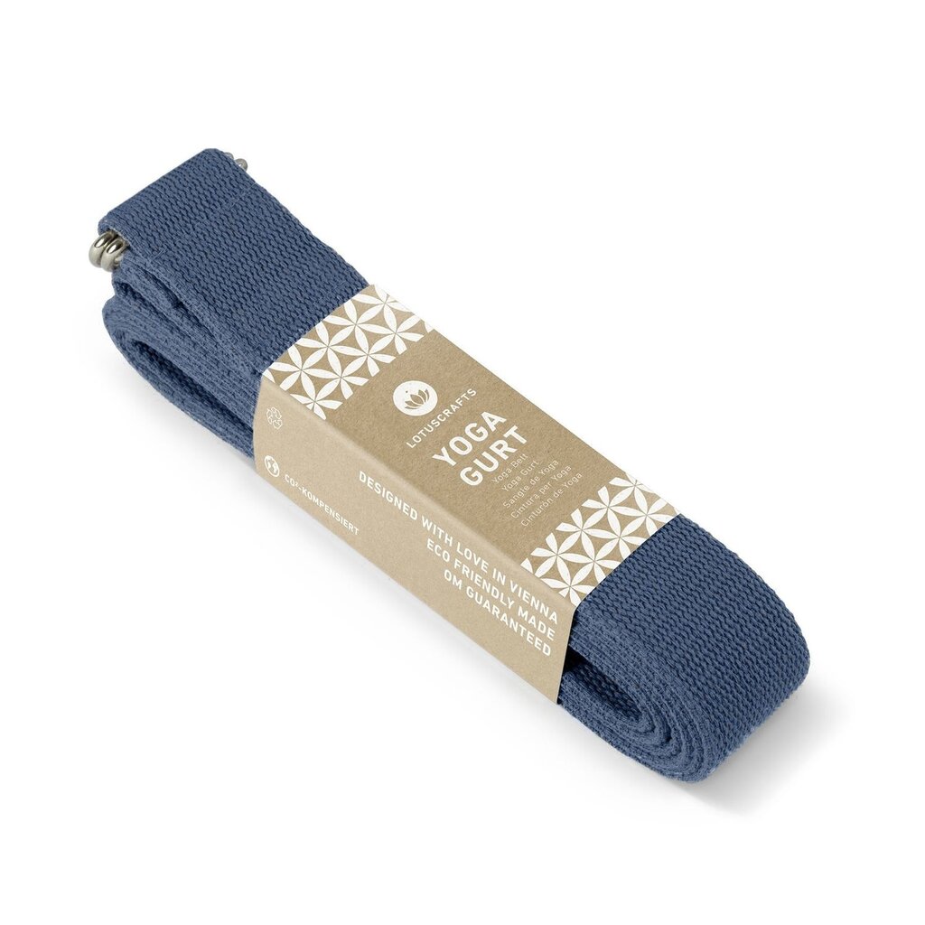 LOTUSCRAFTS Sangle de Yoga 100 % coton (Marine Blue)