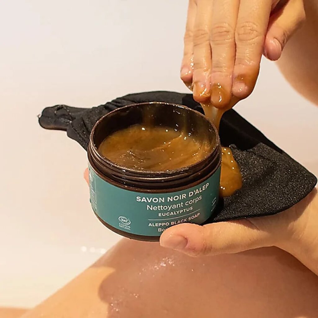 Najel Aleppo Black Scrub Soap Eucalyptus