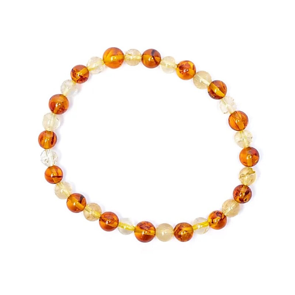 Terra Vita Bracelet Citrine / Ambre (6 mm)