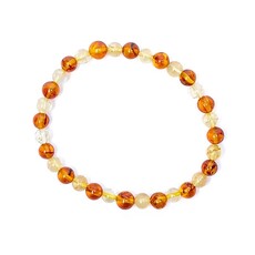 Terra Vita Bracelet Citrine / Ambre (6 mm)