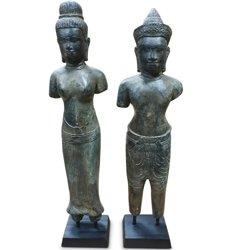 Terra Vita Statues En Bronze Khmer (Ensemble)