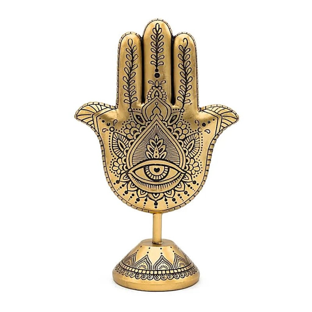 Terra Vita Decorative Hand of Fatima on foot (Gold-colored)