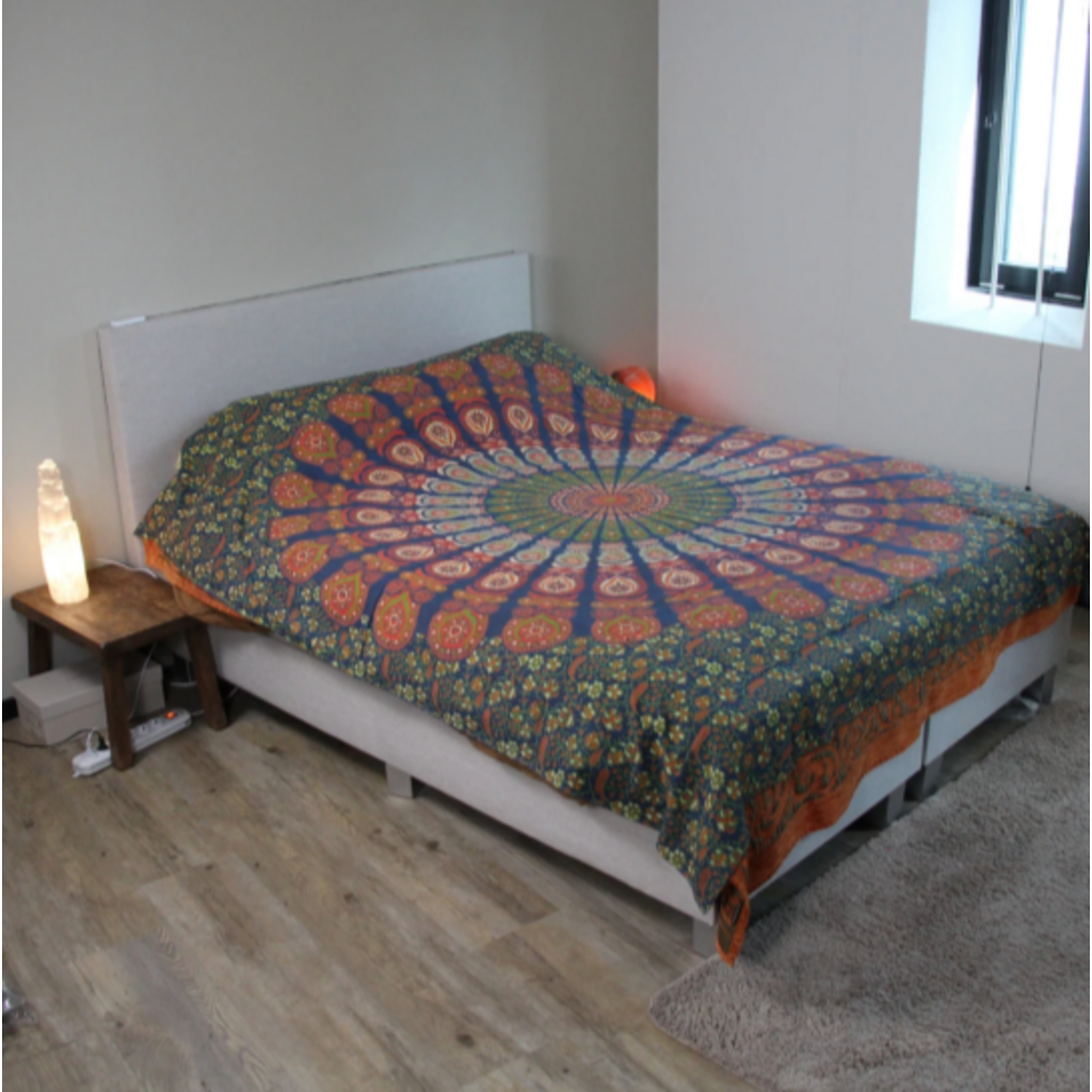 Terra Vita Mandala Wall Hanging (Orange/Green)