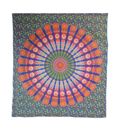 Terra Vita Mandala Wandkleed (Oranje/Groen)