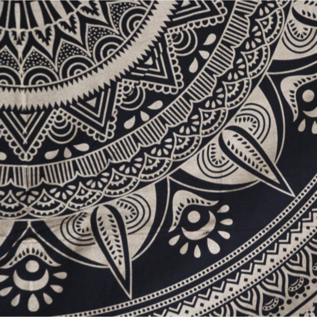 Terra Vita Mandala Wall Hanging (Gold Print)