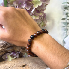 Terra Vita Mala Armband Mahonie Obsidiaan