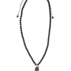 Terra Vita Obsidian necklace with smoky quartz men