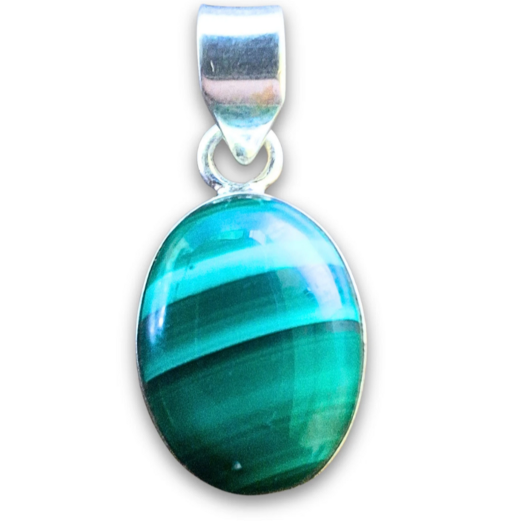 Terra Vita Pendentif en argent et malachite