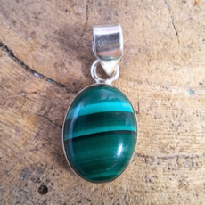 Terra Vita Malachite silver pendant