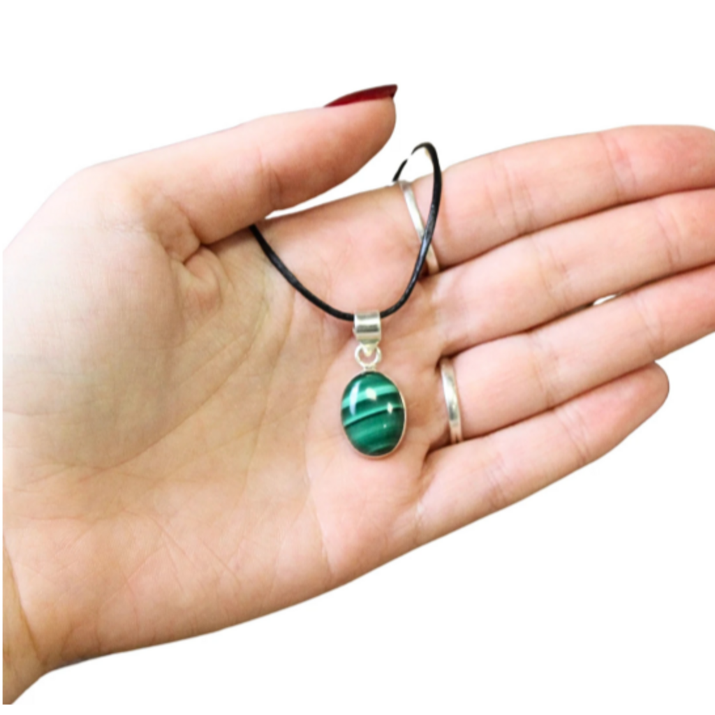 Terra Vita Malachite silver pendant