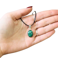 Terra Vita Malachite silver pendant
