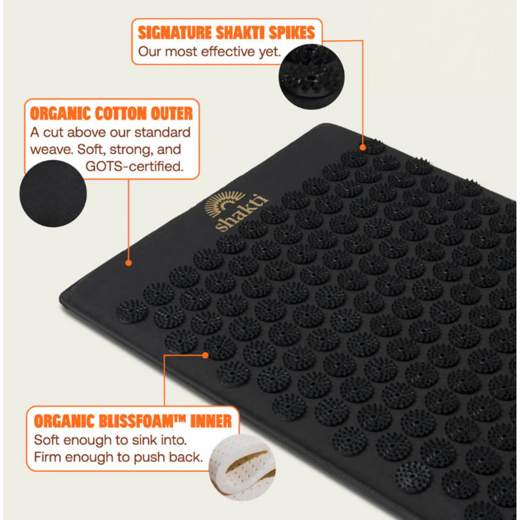 Shakti Mat Premium Acupressure Mat (Level 2) (Black)