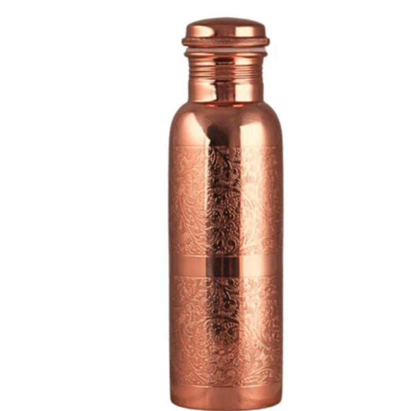 Terra Vita Bouteille en Cuivre | Motif Floral (750 ml)