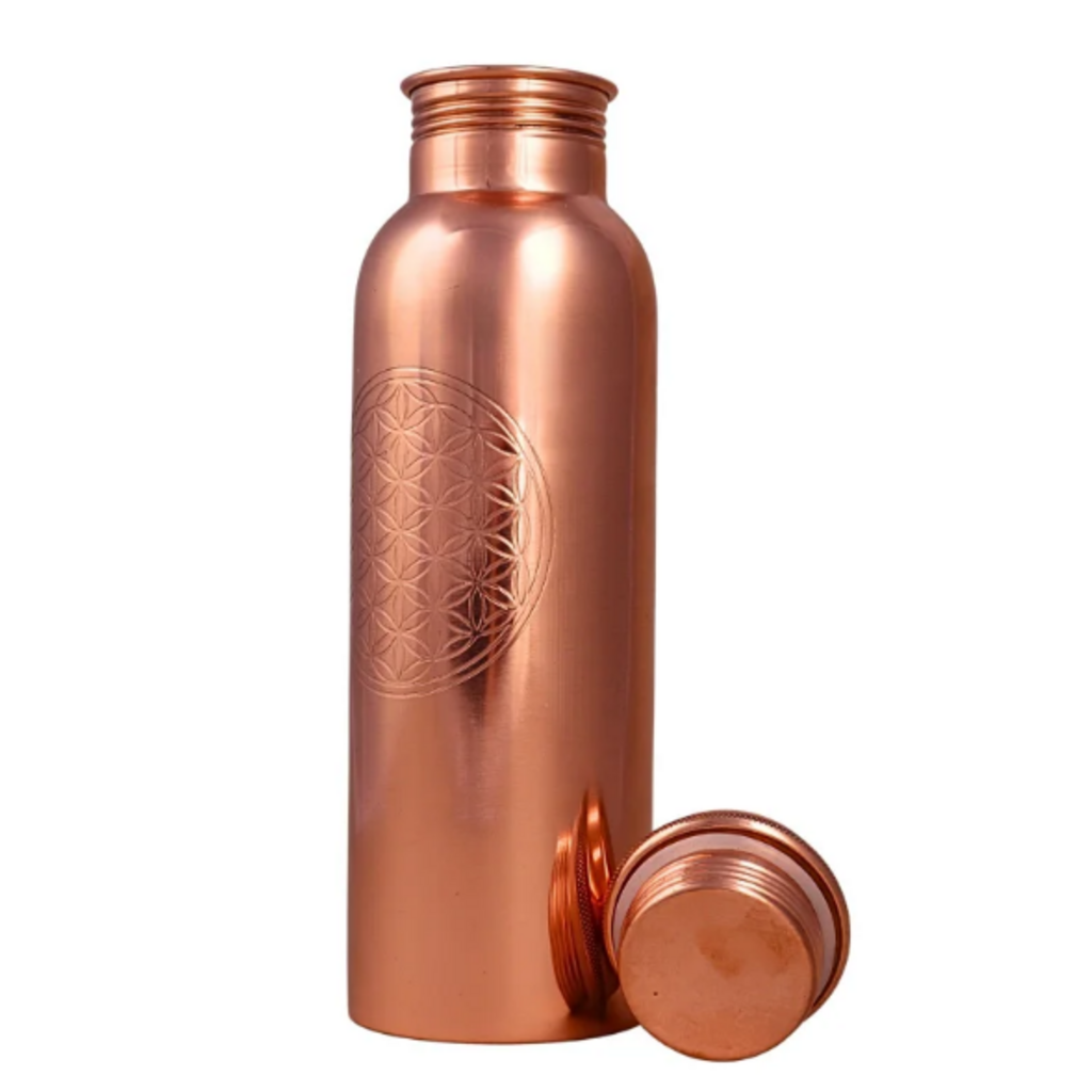 Terra Vita Bouteille en Cuivre | Flower of Life (800 ml)