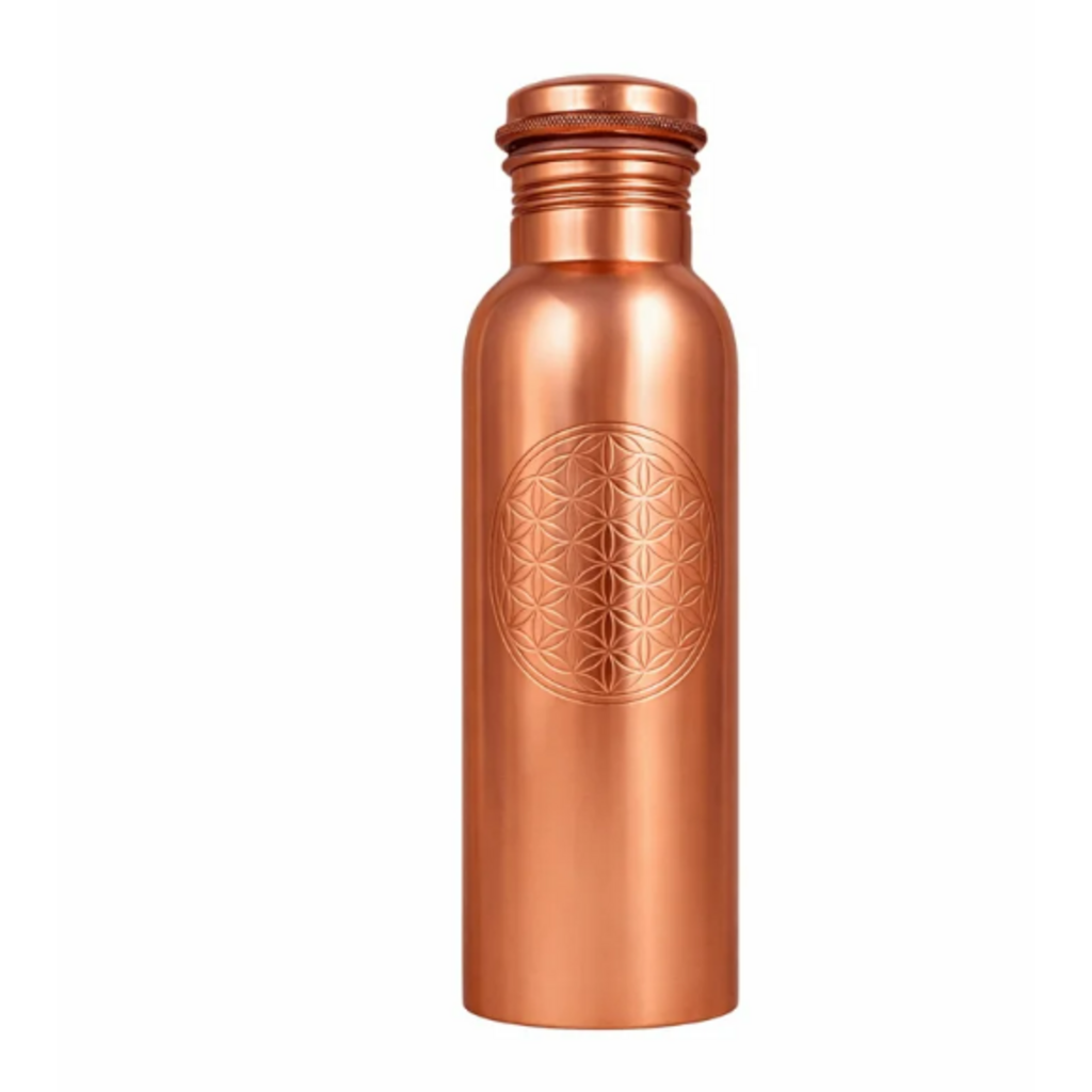 Terra Vita Bouteille en Cuivre | Flower of Life (800 ml)