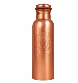 Terra Vita Bouteille en Cuivre | Flower of Life (800 ml)