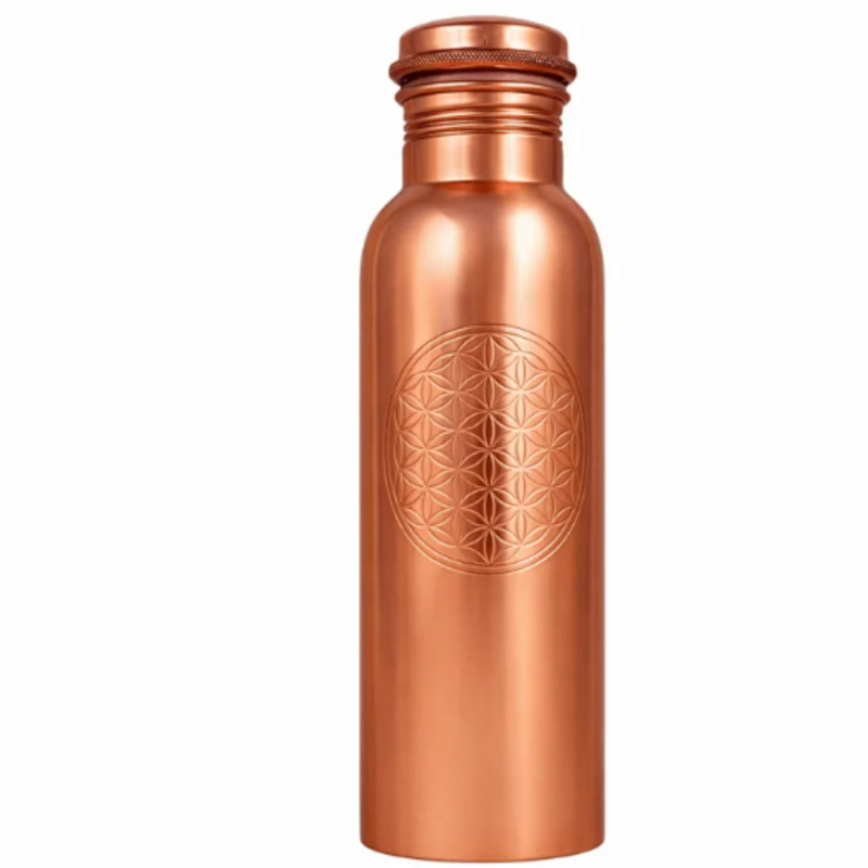 Terra Vita Bouteille en Cuivre | Flower of Life (800 ml)