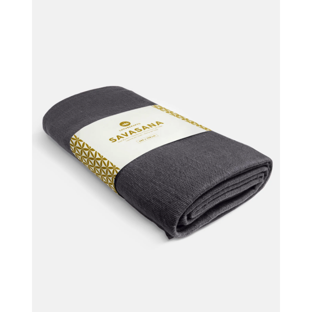 LOTUSCRAFTS Couverture de Yoga SAVASANA Coton Bio ( anthracite)