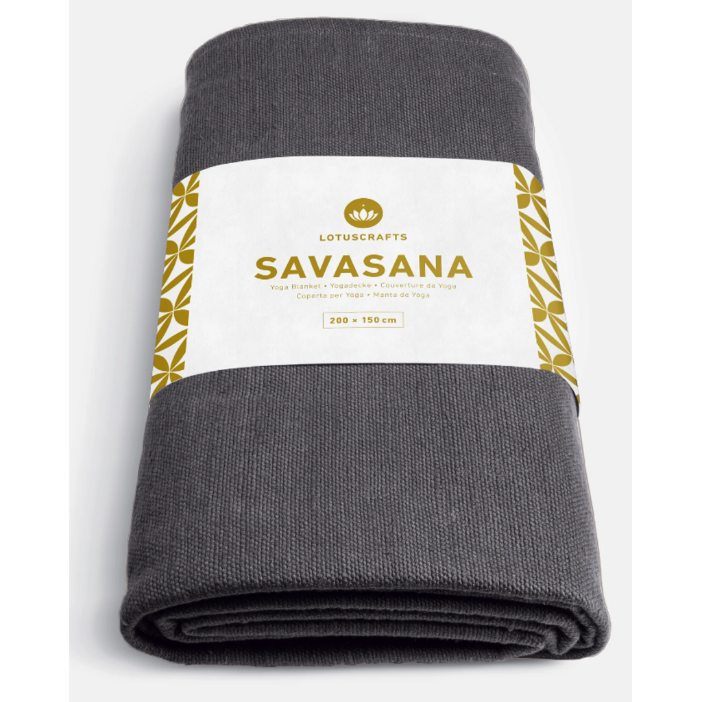 LOTUSCRAFTS Couverture de Yoga SAVASANA Coton Bio ( anthracite)