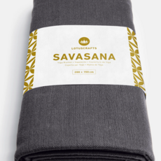 LOTUSCRAFTS Yogadeken SAVASANA Biologisch Katoen (Antraciet)