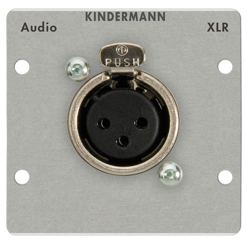 Kindermann Kindermann - XLR female (3-pin) soldeer module (Full size plate)-50 x 50 mm