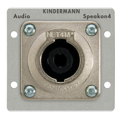 Kindermann Kindermann - 4-pin Speakon (Neutrik®) soldeer module (full size plate)-50 x 50 mm