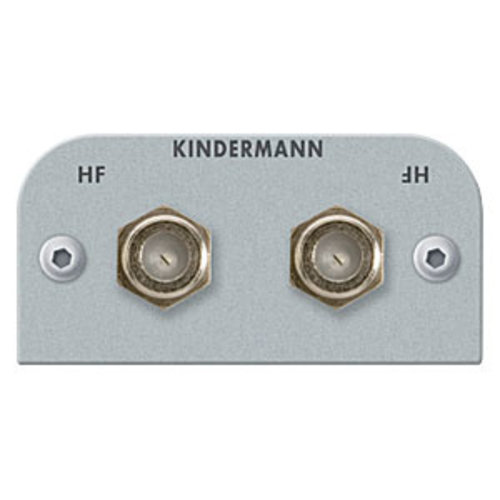 Kindermann Kindermann - F-socket – 2 x voor HF signals gender changer module-50 x 50 mm