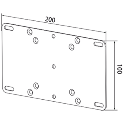 MyWall VESA adapter - VESA 57/100 naar VESA 100x200