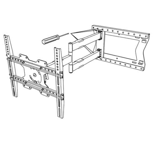 XTRARM TV Beugel Tantal 80 cm Flex 400 Zwart