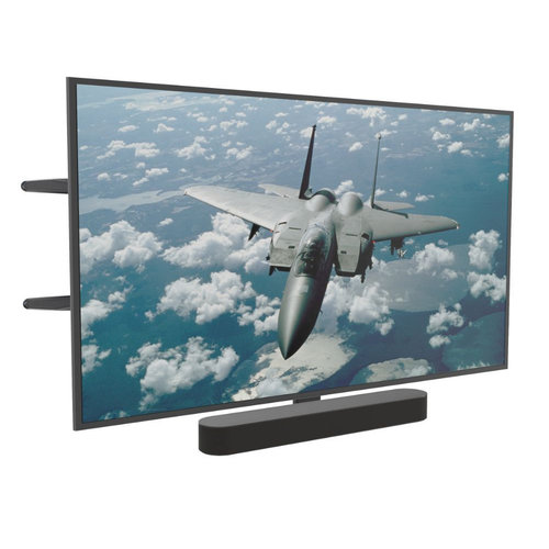 Cavus WME105+CFSBB- Draaibare TV beugel met Sonos Beam frame Zwart