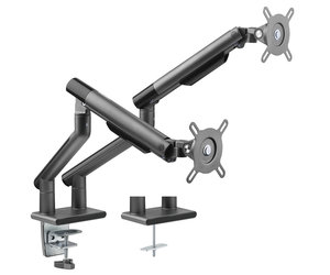my wall Wandhouder 2 monitoren - HL53L, volledig beweegbaar, gasdrukveer, monitorhouder voor 2 monitoren, dubbele monitorarm, monitorhouder, monitorarm met hendelgreep voor eenvoudig instellen