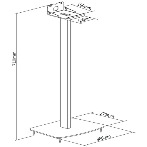 MyWall MyWall Vloerstandaard voor Sonos Play:5 (Gen: 2) & Five (set van 2) - Zwart