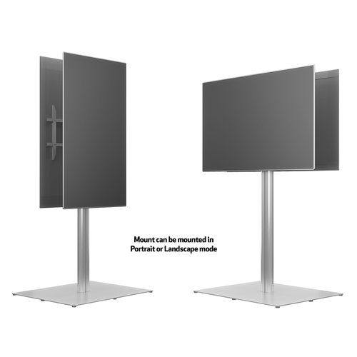Multibrackets Public Display Stand 180 HD Back to Back Silver with Floorbase