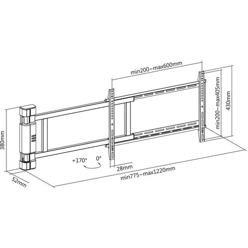 MyWall Elektrische TV Muurbeugel HP 29-1 (32-75 inch)