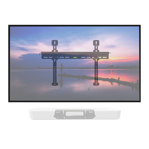 Cavus TV + Sonos Beam Muurbeugel Wit (37-70 inch)