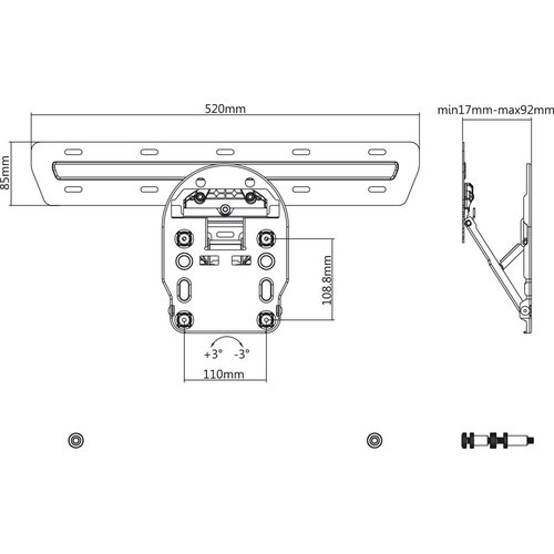 MyWall Muurbeugel voor Samsung® Q-Led Serie (t/m 65")