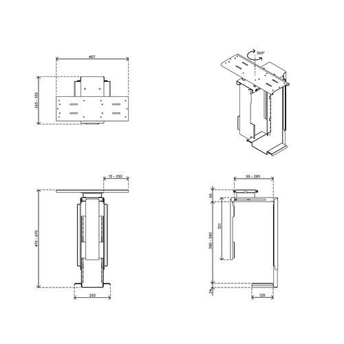 Dataflex Viewmate computerhouder - bureau 322